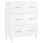vidaXL Credenza Bianco Lucido 69,5x34x180 cm in Legno Multistrato