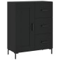 vidaXL Credenza Nera 69,5x34x180 cm in Legno Multistrato vidaXL Credenza Nera 69,5x34x180 cm in Legno Multistrato