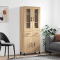 vidaXL Credenza Rovere Sonoma 69,5x34x180 cm in Legno Multistrato vidaXL Credenza Rovere Sonoma 69,5x34x180 cm in Legno Multistrato