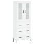 vidaXL Credenza Bianca 69,5x34x180 cm in Legno Multistrato vidaXL Credenza Bianca 69,5x34x180 cm in Legno Multistrato