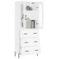 vidaXL Credenza Bianca 69,5x34x180 cm in Legno Multistrato vidaXL Credenza Bianca 69,5x34x180 cm in Legno Multistrato