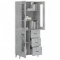 vidaXL Credenza Grigio Cemento 69,5x34x180 cm in Legno Multistrato vidaXL Credenza Grigio Cemento 69,5x34x180 cm in Legno Multistrato