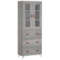 vidaXL Credenza Grigio Sonoma 69,5x34x180 cm in Legno Multistrato vidaXL Credenza Grigio Sonoma 69,5x34x180 cm in Legno Multistrato