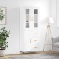 vidaXL Credenza Bianca 69,5x34x180 cm in Legno Multistrato vidaXL Credenza Bianca 69,5x34x180 cm in Legno Multistrato