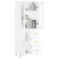 vidaXL Credenza Bianca 69,5x34x180 cm in Legno Multistrato vidaXL Credenza Bianca 69,5x34x180 cm in Legno Multistrato