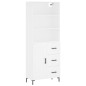 vidaXL Credenza Bianca 69,5x34x180 cm in Legno Multistrato vidaXL Credenza Bianca 69,5x34x180 cm in Legno Multistrato