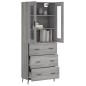 vidaXL Credenza Grigio Sonoma 69,5x34x180 cm in Legno Multistrato vidaXL Credenza Grigio Sonoma 69,5x34x180 cm in Legno Multistrato