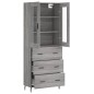 vidaXL Credenza Grigio Sonoma 69,5x34x180 cm in Legno Multistrato vidaXL Credenza Grigio Sonoma 69,5x34x180 cm in Legno Multistrato