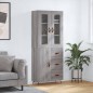 vidaXL Credenza Grigio Sonoma 69,5x34x180 cm in Legno Multistrato vidaXL Credenza Grigio Sonoma 69,5x34x180 cm in Legno Multistrato