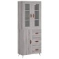 vidaXL Credenza Grigio Sonoma 69,5x34x180 cm in Legno Multistrato vidaXL Credenza Grigio Sonoma 69,5x34x180 cm in Legno Multistrato