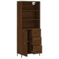vidaXL Credenza Rovere Marrone 69,5x34x180 cm in Legno Multistrato vidaXL Credenza Rovere Marrone 69,5x34x180 cm in Legno Multistrato