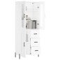 vidaXL Credenza Bianca 69,5x34x180 cm in Legno Multistrato vidaXL Credenza Bianca 69,5x34x180 cm in Legno Multistrato