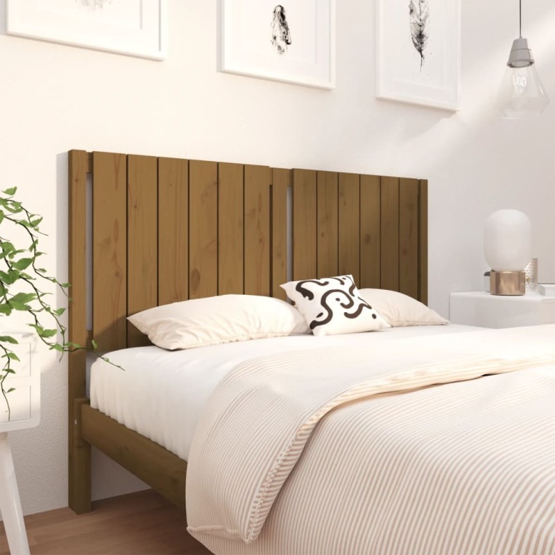 vidaXL Testiera per Letto ambra 145,5x4x100 cm Legno Massello di Pino