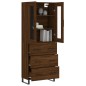 vidaXL Credenza Rovere Marrone 69,5x34x180 cm in Legno Multistrato vidaXL Credenza Rovere Marrone 69,5x34x180 cm in Legno Multistrato