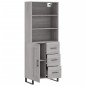 vidaXL Credenza Grigio Sonoma 69,5x34x180 cm in Legno Multistrato vidaXL Credenza Grigio Sonoma 69,5x34x180 cm in Legno Multistrato