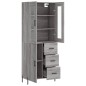 vidaXL Credenza Grigio Sonoma 69,5x34x180 cm in Legno Multistrato vidaXL Credenza Grigio Sonoma 69,5x34x180 cm in Legno Multistrato
