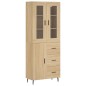 vidaXL Credenza Rovere Sonoma 69,5x34x180 cm in Legno Multistrato vidaXL Credenza Rovere Sonoma 69,5x34x180 cm in Legno Multistrato