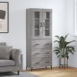vidaXL Credenza Grigio Sonoma 69,5x34x180 cm in Legno Multistrato vidaXL Credenza Grigio Sonoma 69,5x34x180 cm in Legno Multistrato