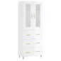 vidaXL Credenza Bianco Lucido 69,5x34x180 cm in Legno Multistrato vidaXL Credenza Bianco Lucido 69,5x34x180 cm in Legno Multistrato