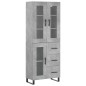 vidaXL Credenza Grigio Cemento 69,5x34x180 cm in Legno Multistrato vidaXL Credenza Grigio Cemento 69,5x34x180 cm in Legno Multistrato