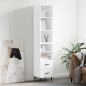 vidaXL Credenza Bianca 34,5x34x180 cm in Legno Multistrato vidaXL Credenza Bianca 34,5x34x180 cm in Legno Multistrato