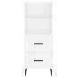 vidaXL Credenza Bianca 34,5x34x180 cm in Legno Multistrato vidaXL Credenza Bianca 34,5x34x180 cm in Legno Multistrato