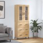 vidaXL Credenza Rovere Sonoma 69,5x34x180 cm in Legno Multistrato