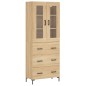 vidaXL Credenza Rovere Sonoma 69,5x34x180 cm in Legno Multistrato