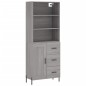 vidaXL Credenza Grigio Sonoma 69,5x34x180 cm in Legno Multistrato vidaXL Credenza Grigio Sonoma 69,5x34x180 cm in Legno Multistrato