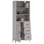vidaXL Credenza Grigio Sonoma 69,5x34x180 cm in Legno Multistrato vidaXL Credenza Grigio Sonoma 69,5x34x180 cm in Legno Multistrato