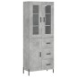 vidaXL Credenza Grigio Cemento 69,5x34x180 cm in Legno Multistrato vidaXL Credenza Grigio Cemento 69,5x34x180 cm in Legno Multistrato