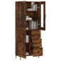 vidaXL Credenza Rovere Fumo  69,5x34x180 cm in Legno Multistrato