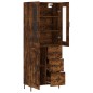 vidaXL Credenza Rovere Fumo  69,5x34x180 cm in Legno Multistrato