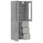 vidaXL Credenza Grigio Cemento 69,5x34x180 cm in Legno Multistrato vidaXL Credenza Grigio Cemento 69,5x34x180 cm in Legno Multistrato
