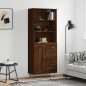 vidaXL Credenza Rovere Marrone 69,5x34x180 cm in Legno Multistrato vidaXL Credenza Rovere Marrone 69,5x34x180 cm in Legno Multistrato