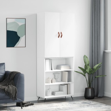 vidaXL Credenza Bianca 69,5x34x180 cm in Legno Multistrato