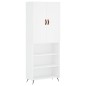 vidaXL Credenza Bianca 69,5x34x180 cm in Legno Multistrato