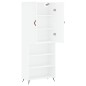 vidaXL Credenza Bianca 69,5x34x180 cm in Legno Multistrato