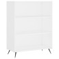 vidaXL Credenza Bianca 69,5x34x180 cm in Legno Multistrato