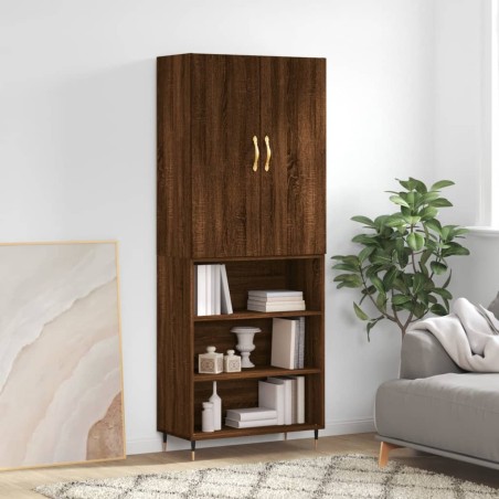 vidaXL Credenza Rovere Marrone 69,5x34x180 cm in Legno Multistrato