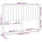 vidaXL Testiera per Letto ambra 145,5x4x100 cm Legno Massello di Pino