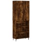 vidaXL Credenza Rovere Fumo 69,5x34x180 cm in Legno Multistrato vidaXL Credenza Rovere Fumo 69,5x34x180 cm in Legno Multistrato