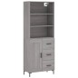 vidaXL Credenza Grigio Sonoma 69,5x34x180 cm in Legno Multistrato vidaXL Credenza Grigio Sonoma 69,5x34x180 cm in Legno Multistrato