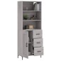 vidaXL Credenza Grigio Sonoma 69,5x34x180 cm in Legno Multistrato vidaXL Credenza Grigio Sonoma 69,5x34x180 cm in Legno Multistrato