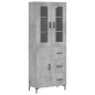 vidaXL Credenza Grigio Cemento 69,5x34x180 cm in Legno Multistrato vidaXL Credenza Grigio Cemento 69,5x34x180 cm in Legno Multistrato