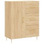 vidaXL Credenza Rovere Sonoma 69,5x34x180 cm in Legno Multistrato