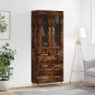 vidaXL Credenza Rovere Fumo 69,5x34x180 cm in Legno Multistrato vidaXL Credenza Rovere Fumo 69,5x34x180 cm in Legno Multistrato