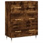 vidaXL Credenza Rovere Fumo 69,5x34x180 cm in Legno Multistrato vidaXL Credenza Rovere Fumo 69,5x34x180 cm in Legno Multistrato
