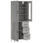 vidaXL Credenza Grigio Sonoma 69,5x34x180 cm in Legno Multistrato vidaXL Credenza Grigio Sonoma 69,5x34x180 cm in Legno Multistrato