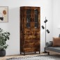 vidaXL Credenza Rovere Fumo 69,5x34x180 cm in Legno Multistrato vidaXL Credenza Rovere Fumo 69,5x34x180 cm in Legno Multistrato